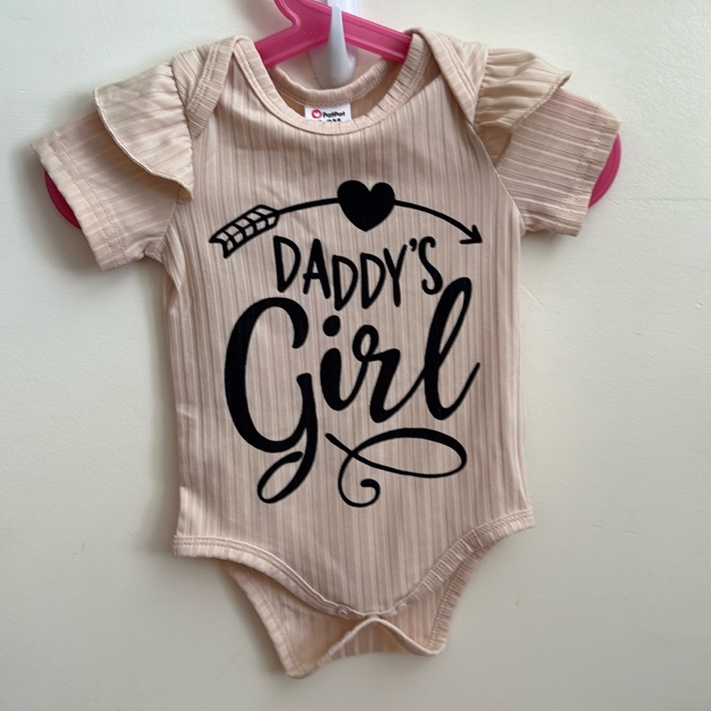 PatPat Brown‎ Baby One Piece - my first father's day Sz 0-3